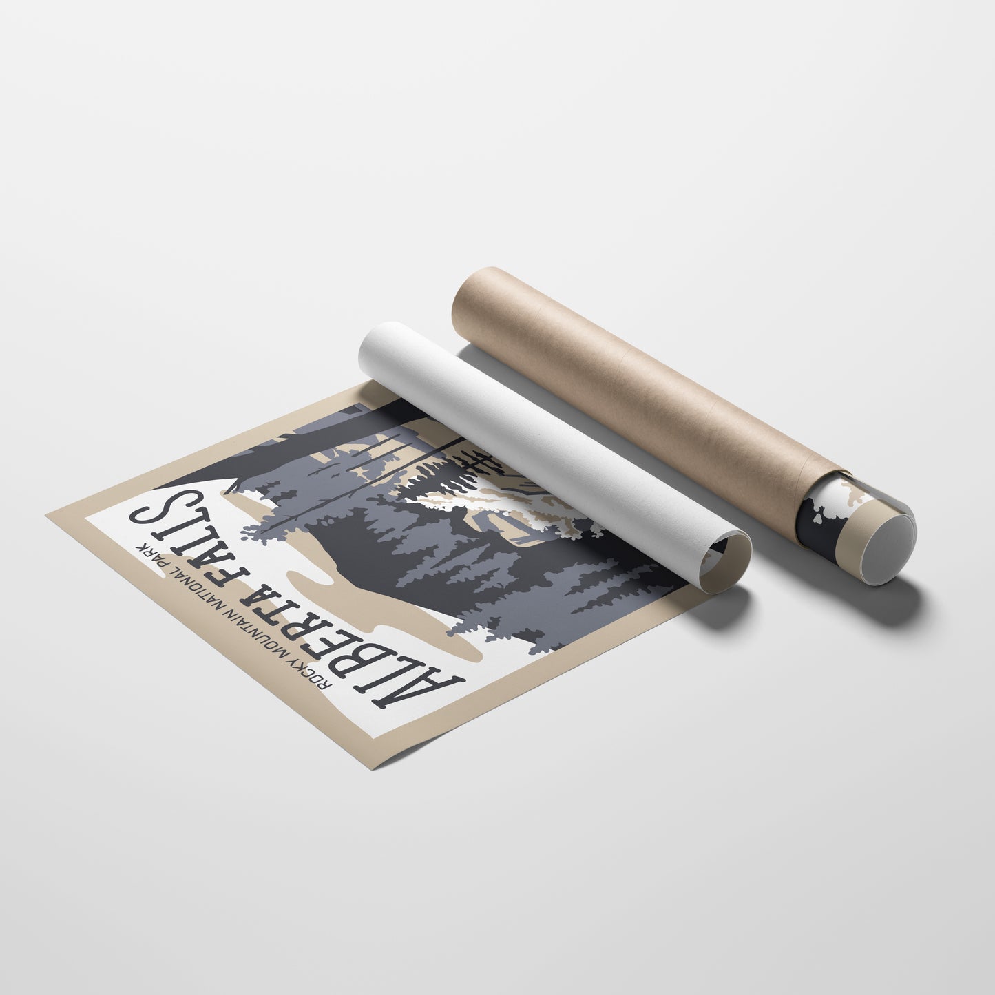 Alberta Falls Travel Poster