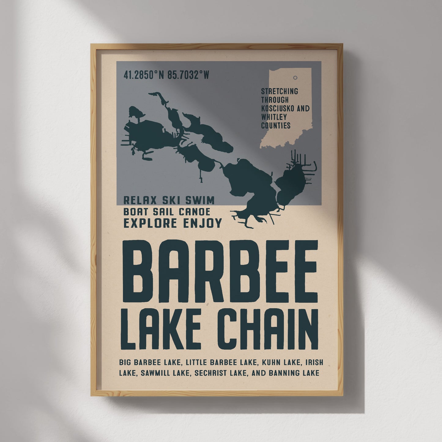 Barbee Lake Chain Travel Poster