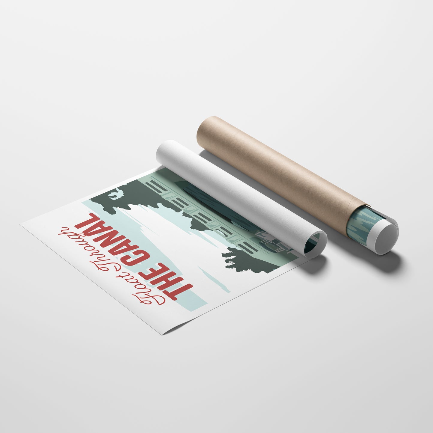 Float through the Canal, Winona Lake Travel Poster