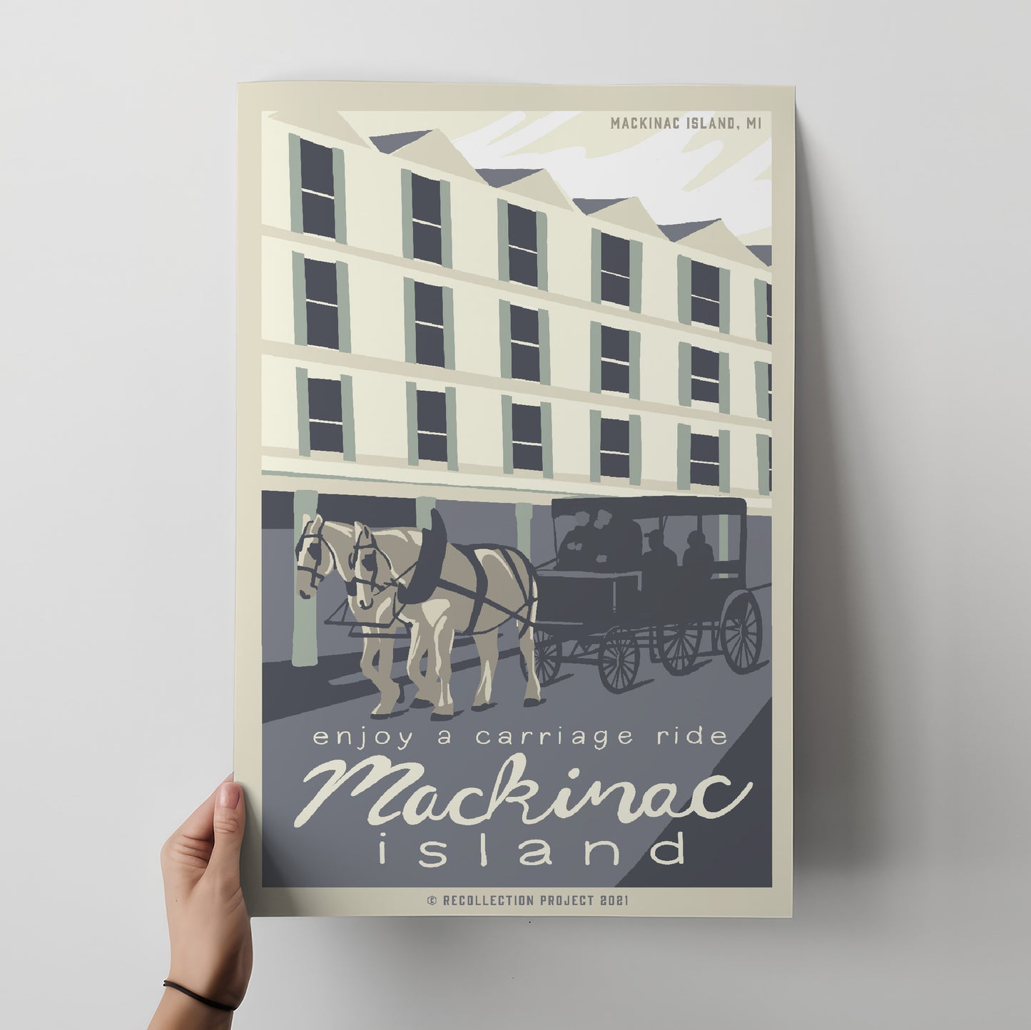 Mackinac Island, Carriage Ride Travel Poster
