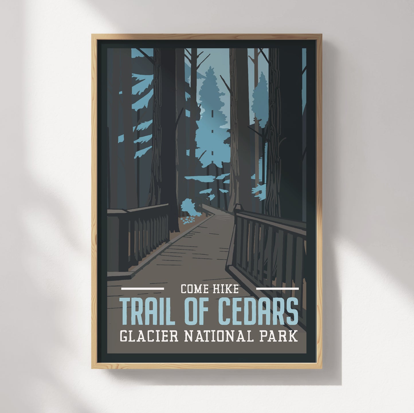Trail of Cedars Travel Poster