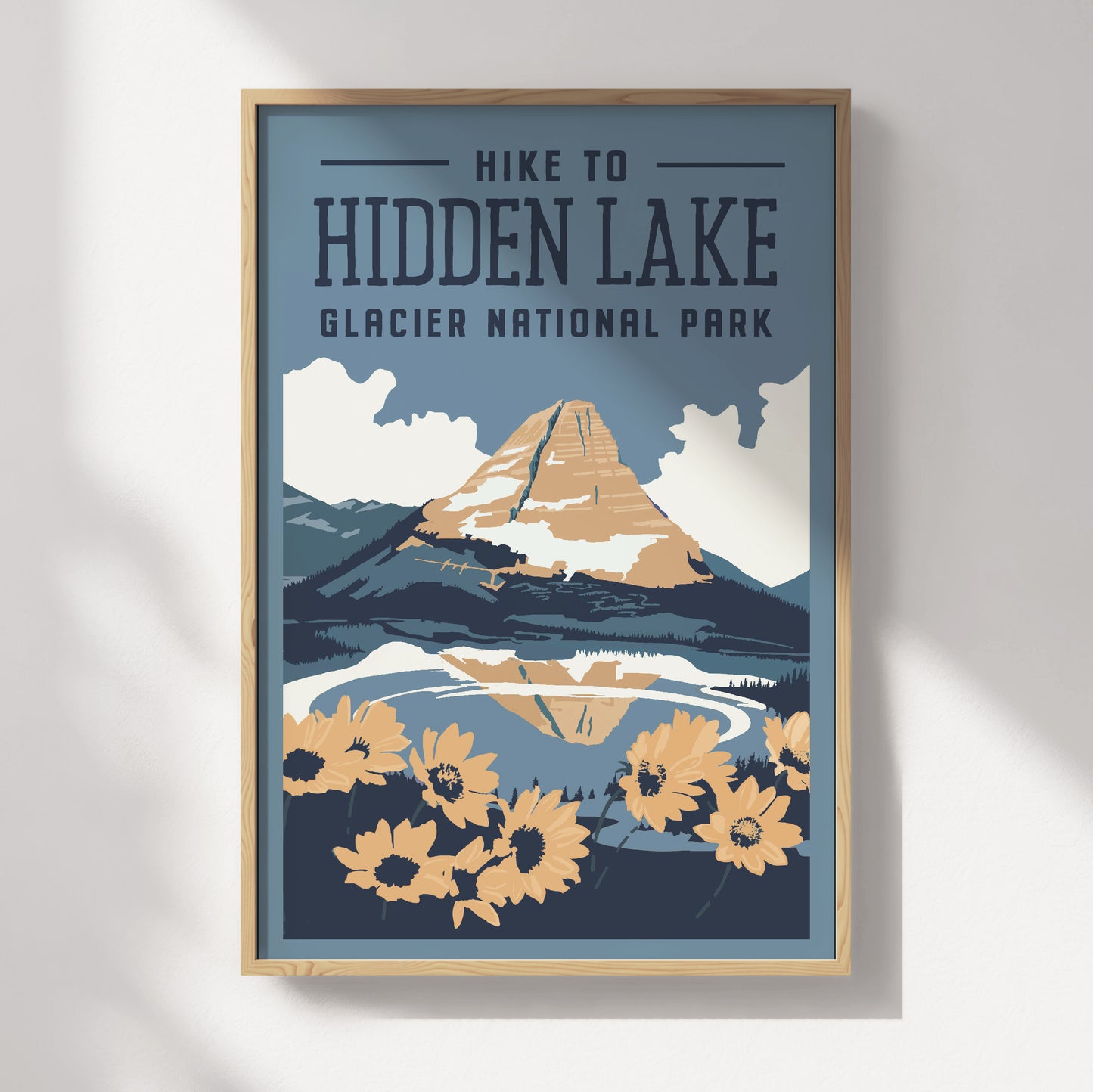 Hidden Lake Travel Poster