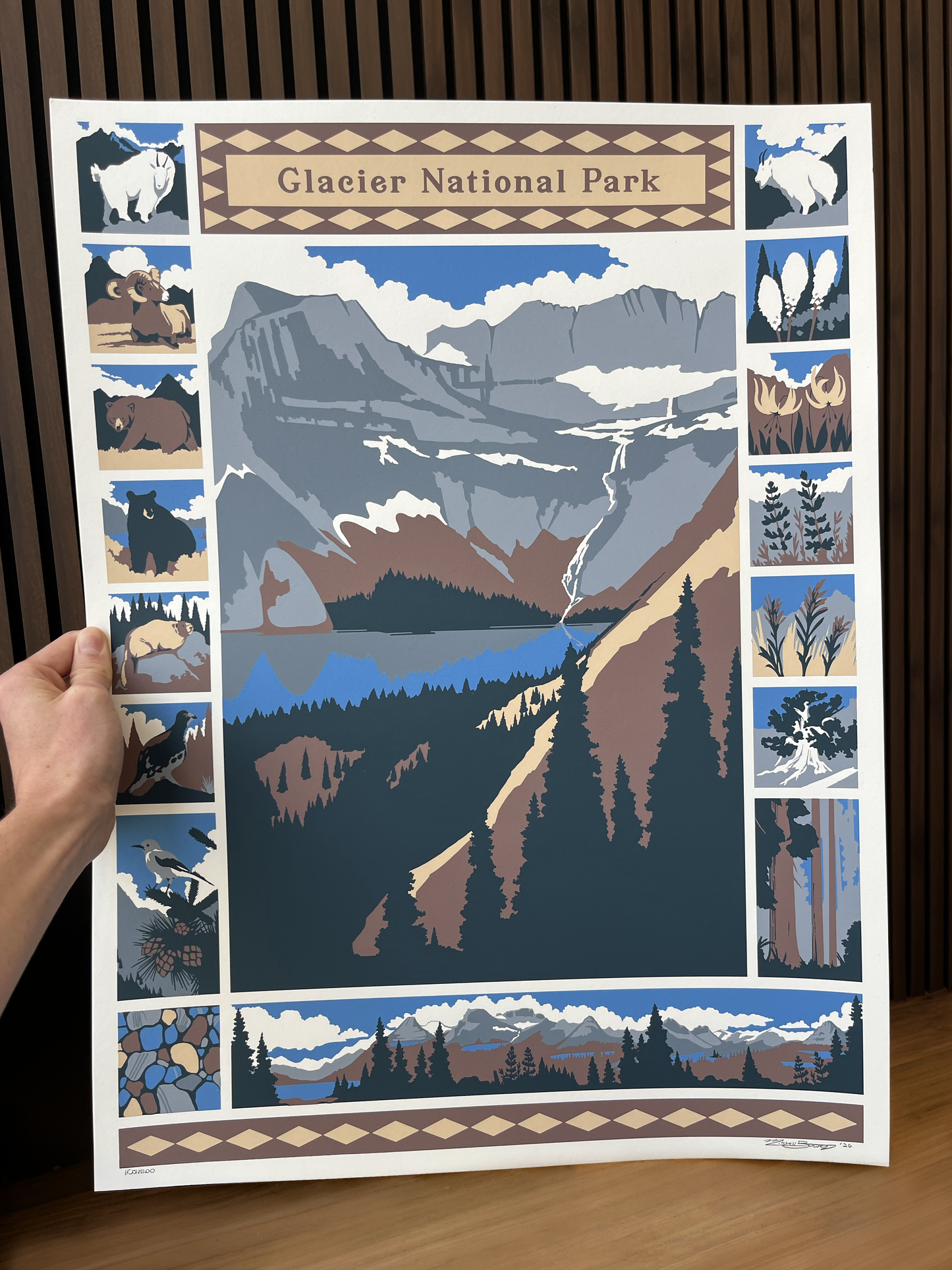 Glacier National Park Limited-Edition Screen Print