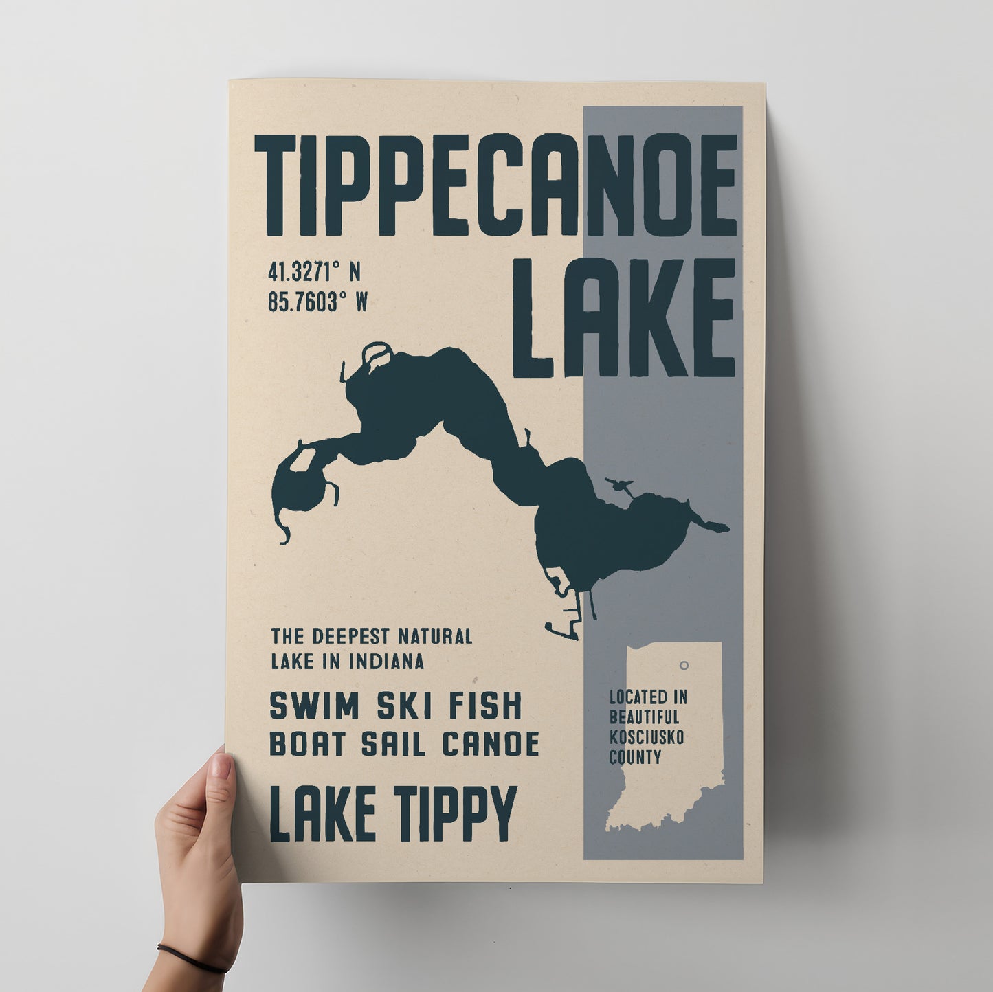 Tippecanoe Lake Travel Poster