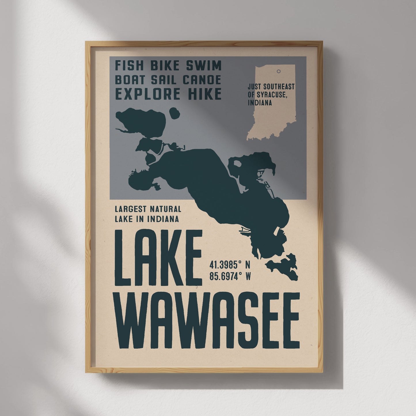 Lake Wawasee Travel Poster