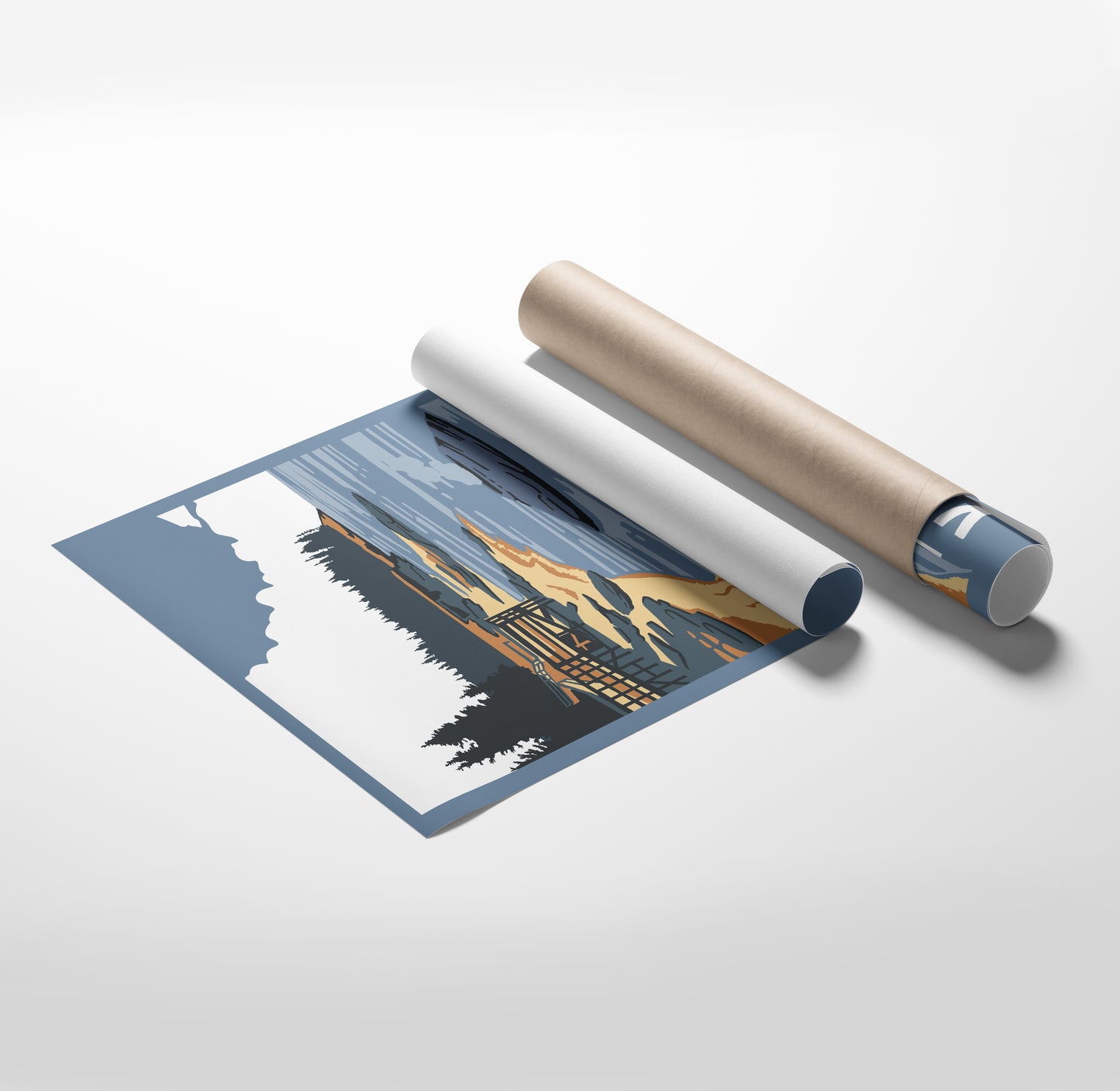 Yellowstone Lake Travel Poster