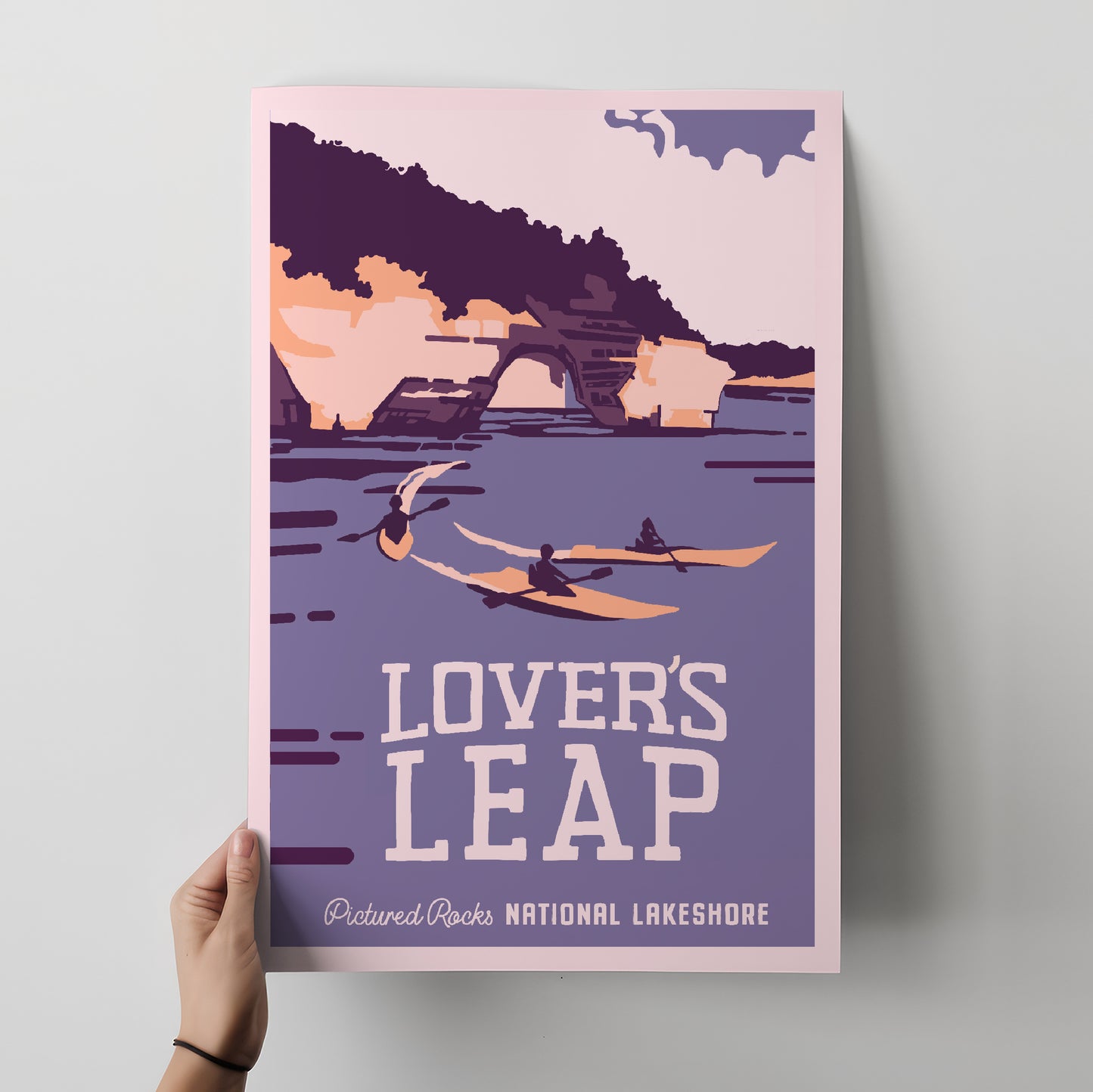 Lover's Leap, Pictured Rocks National Lakeshore Travel Poster