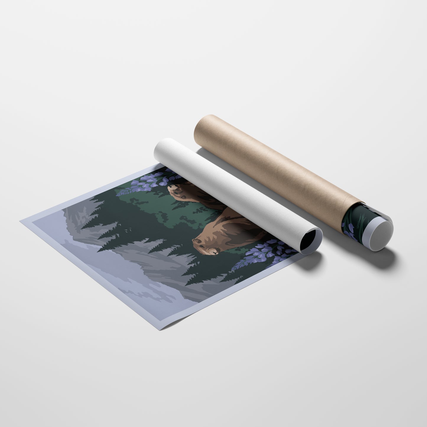 Washington Olympic Marmots Travel Poster