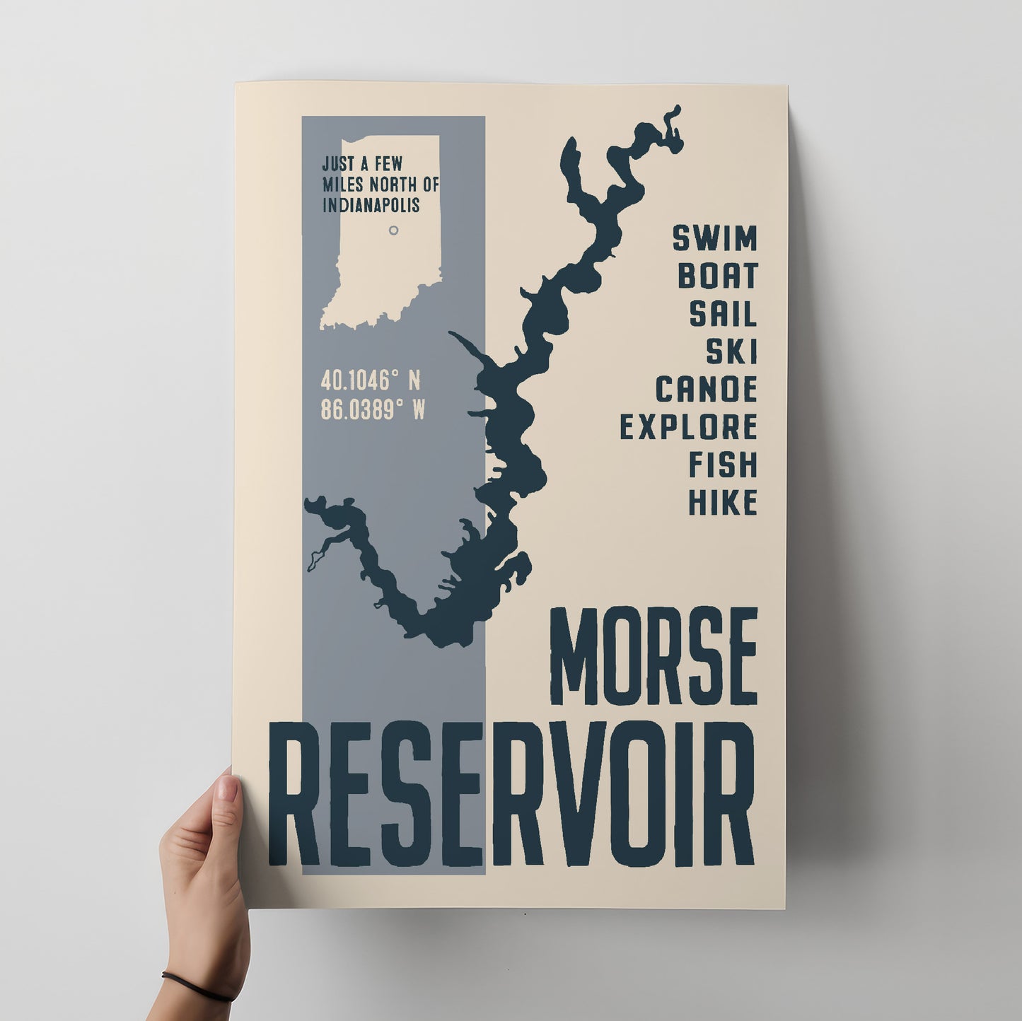 Morse Reservoir Travel Poster