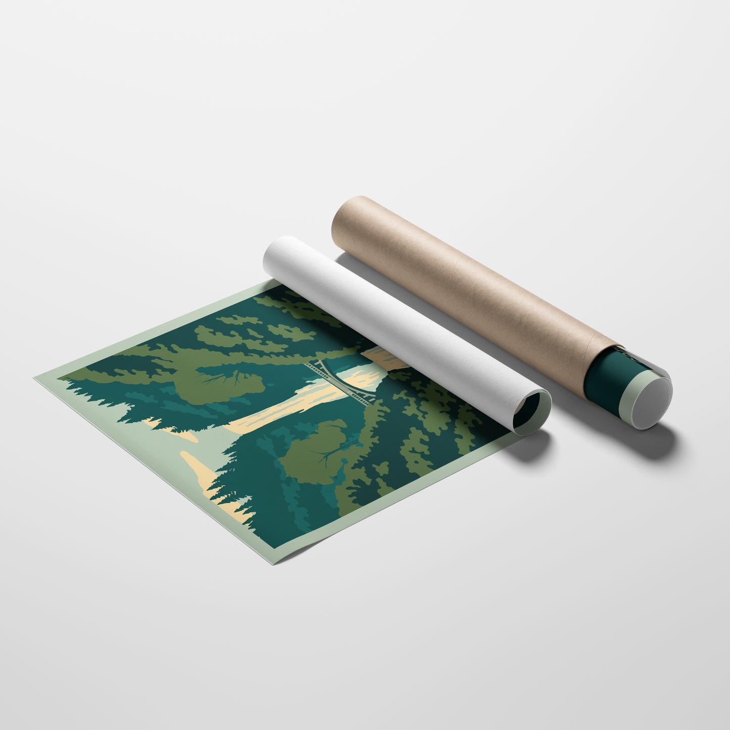 Multnomah Falls, Oregon Travel Poster