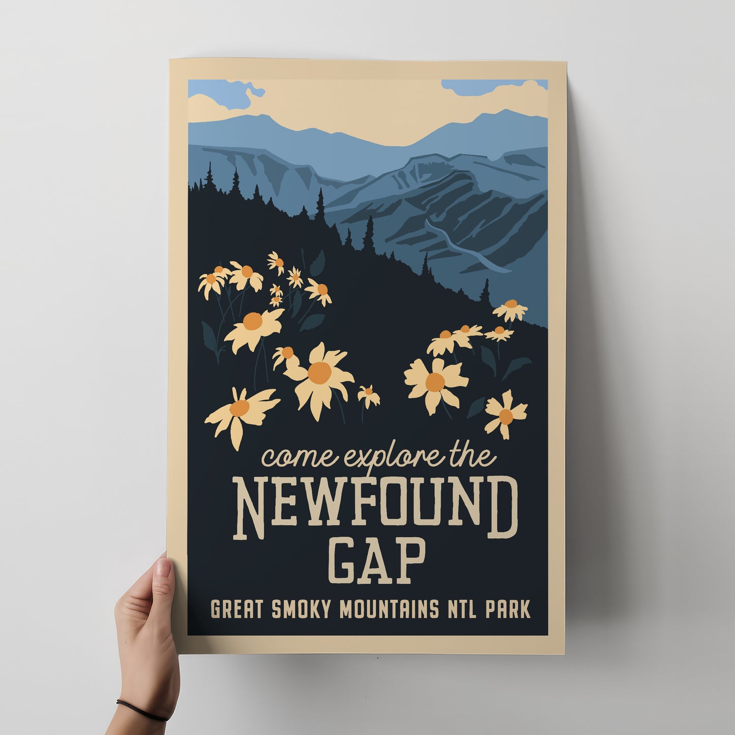 GSMNP Newfound Gap Travel Poster