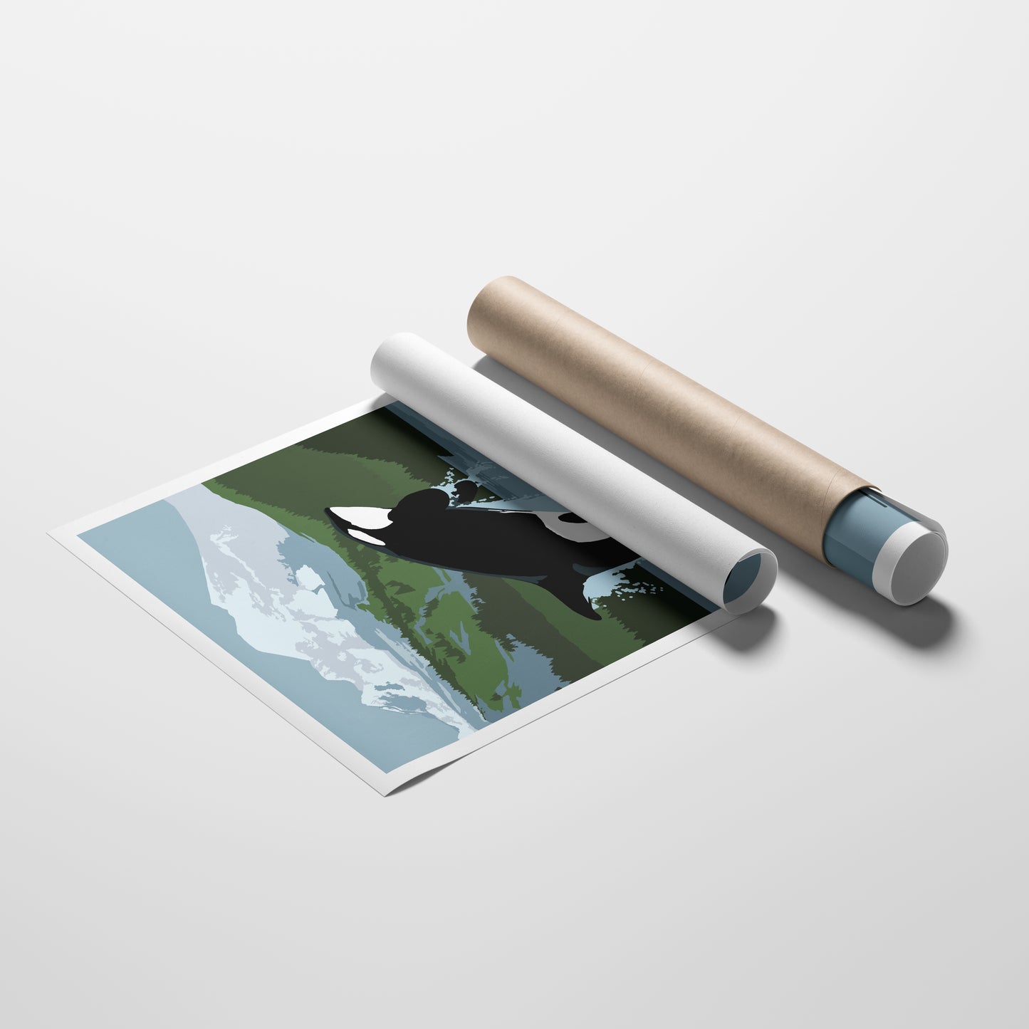 Washington Orca Travel Poster