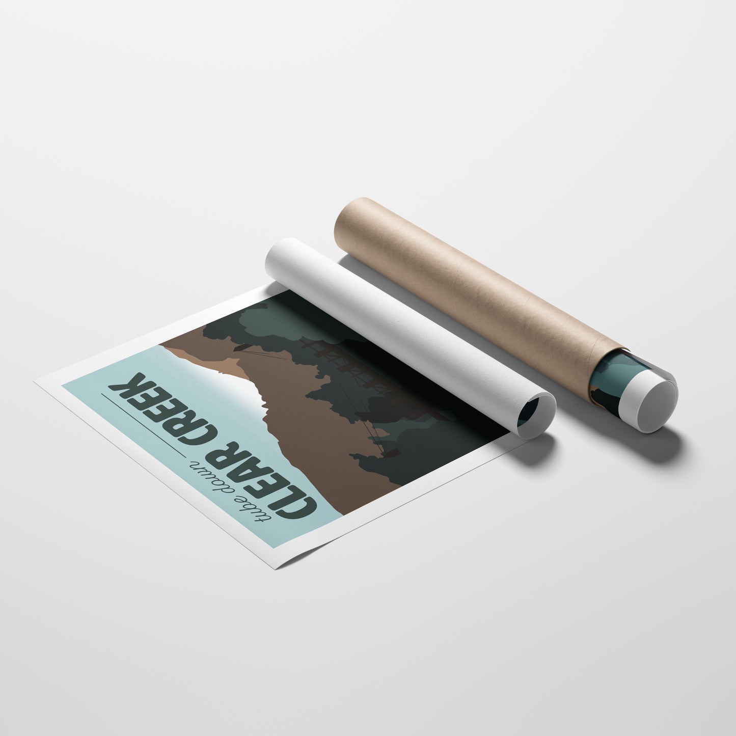 Tube Down Clear Creek Travel Poster