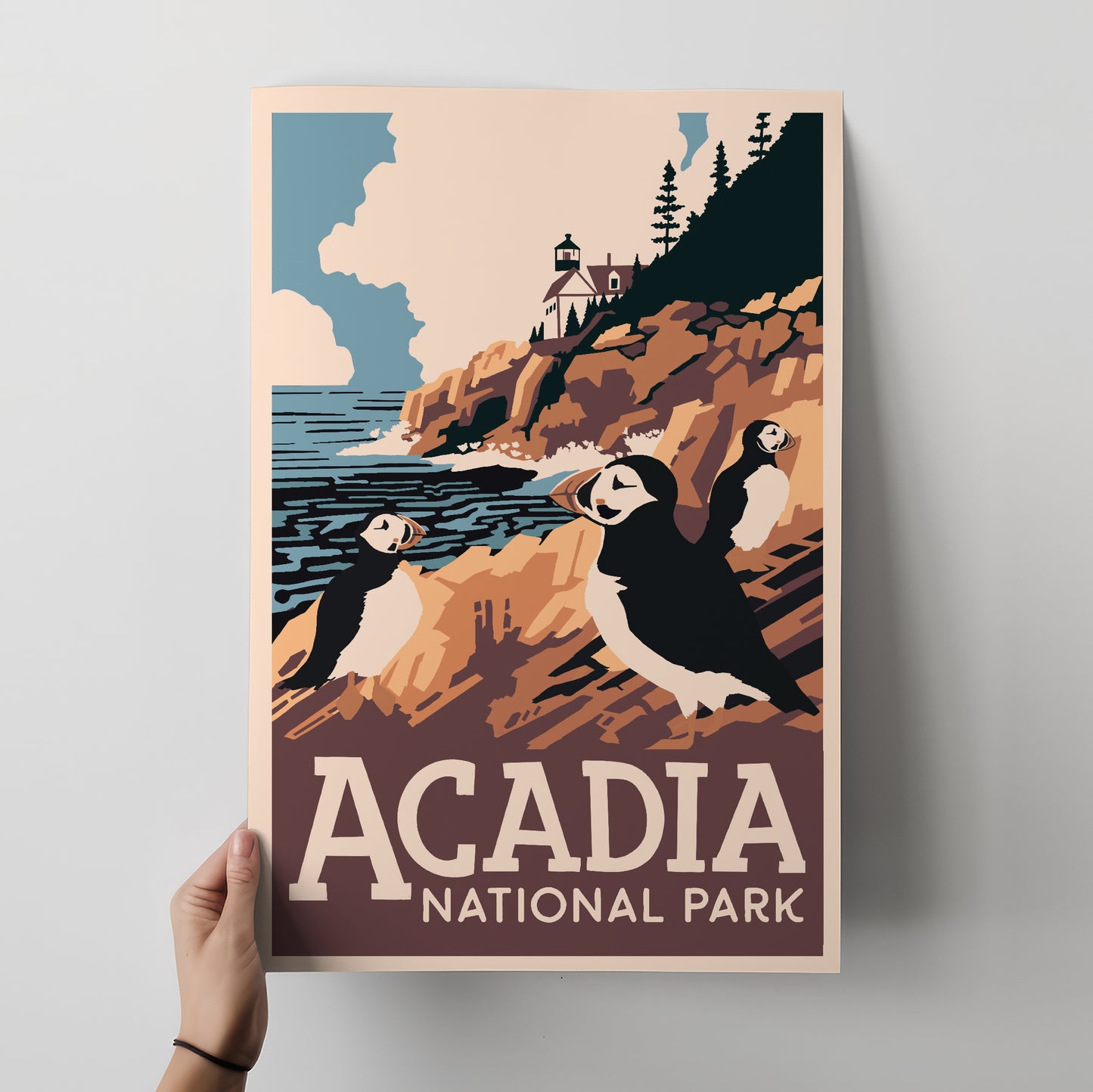 Acadia National Park Travel Poster