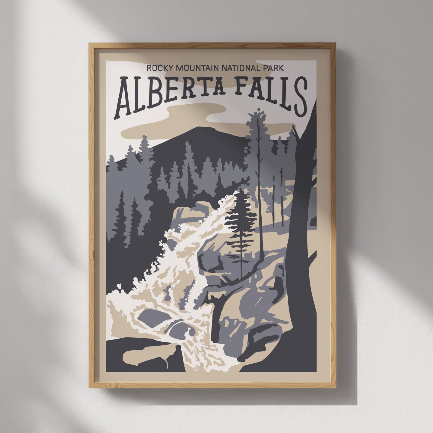 Alberta Falls Travel Poster