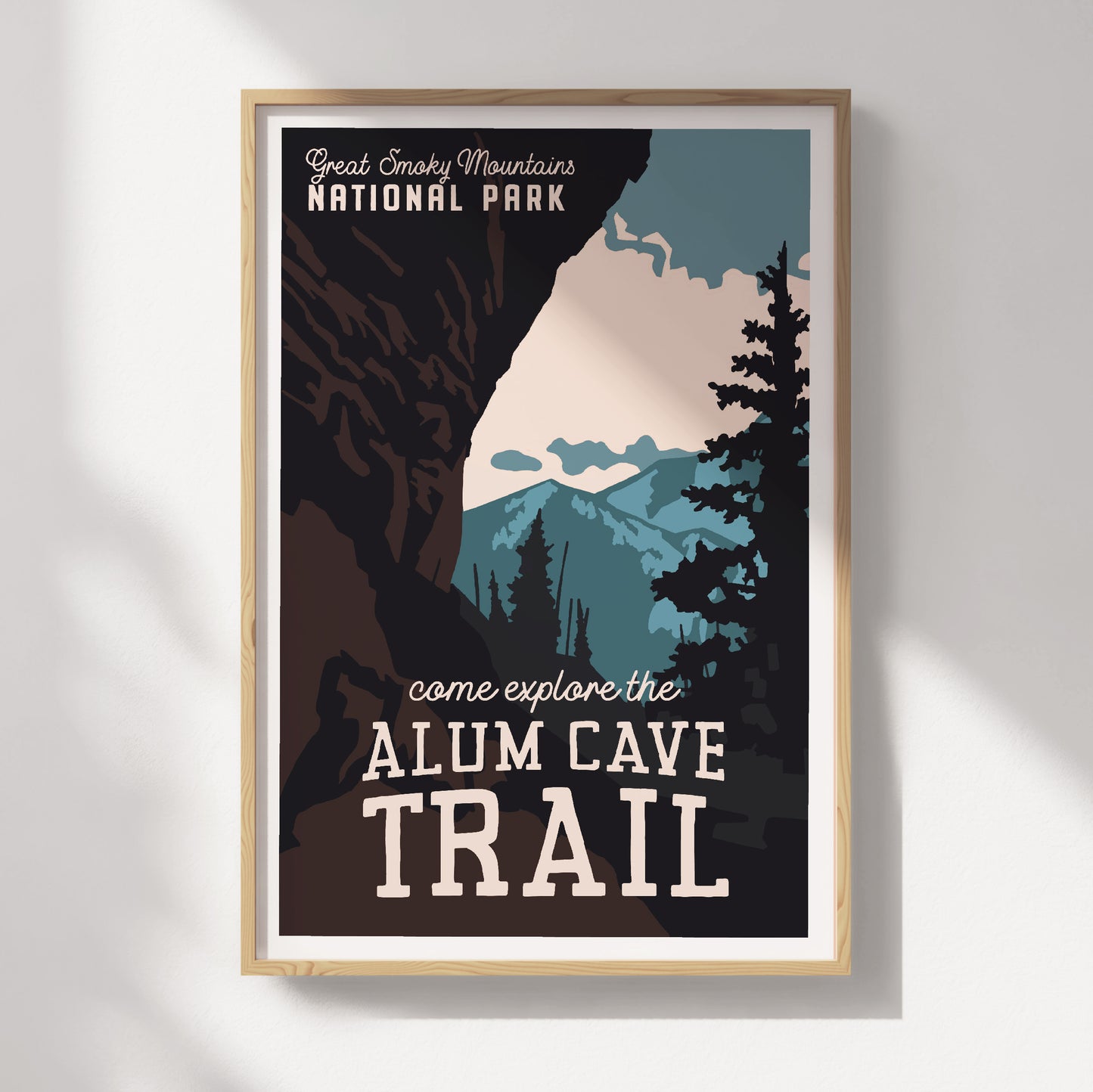 GSMNP Alum Cave Travel Poster