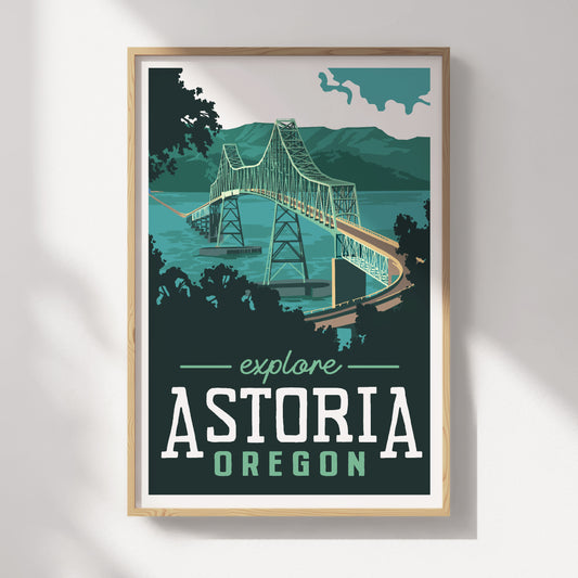 Astoria, Oregon Travel Poster