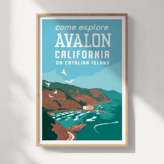 Avalon, California Travel Poster