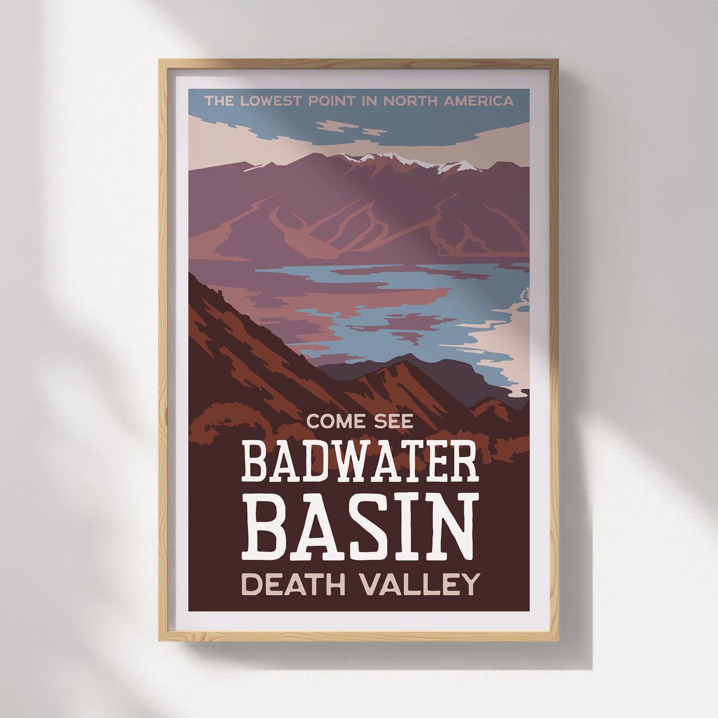 Bad Water Basin, Death Valley Travel Poster