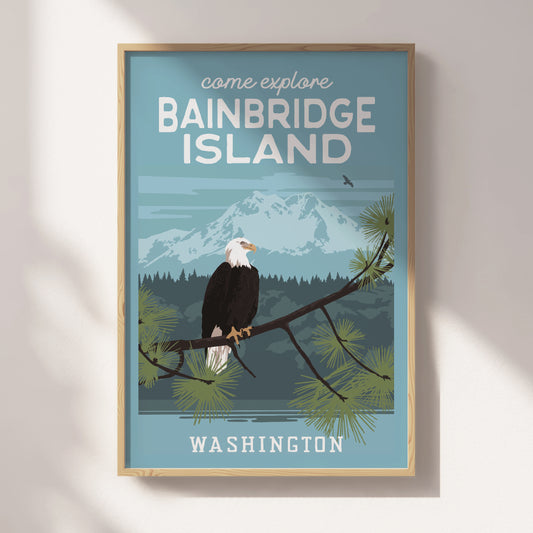 Bainbridge Island, Washington Travel Poster