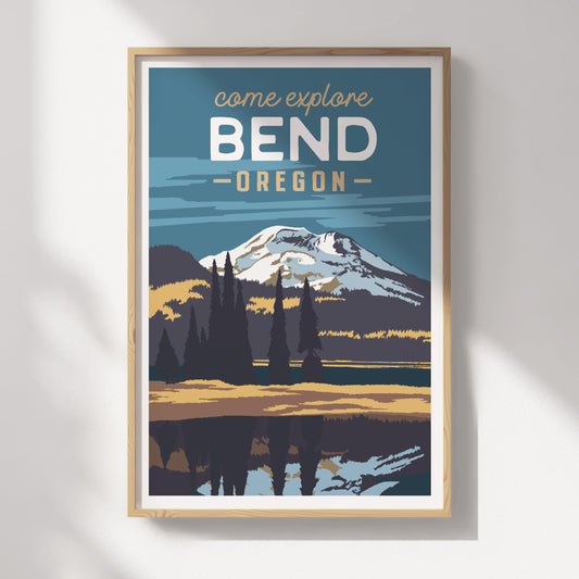 Bend, Oregon Travel Poster