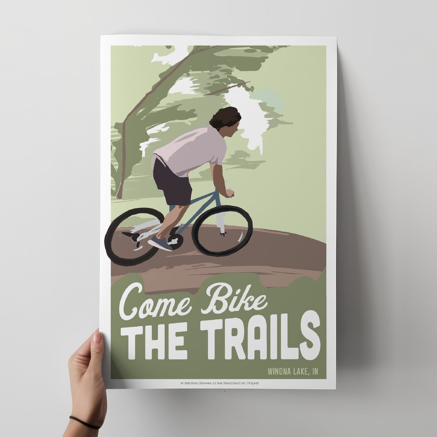 Bike Winona Lake Travel Poster