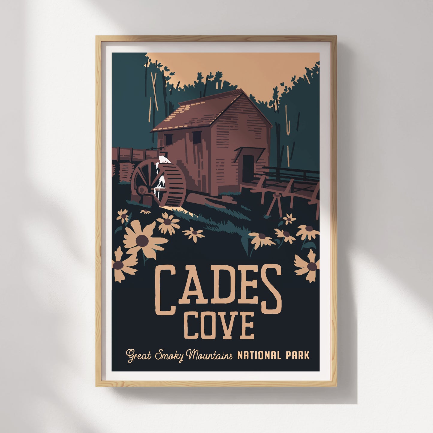 GSMNP Cades Cove Travel Poster