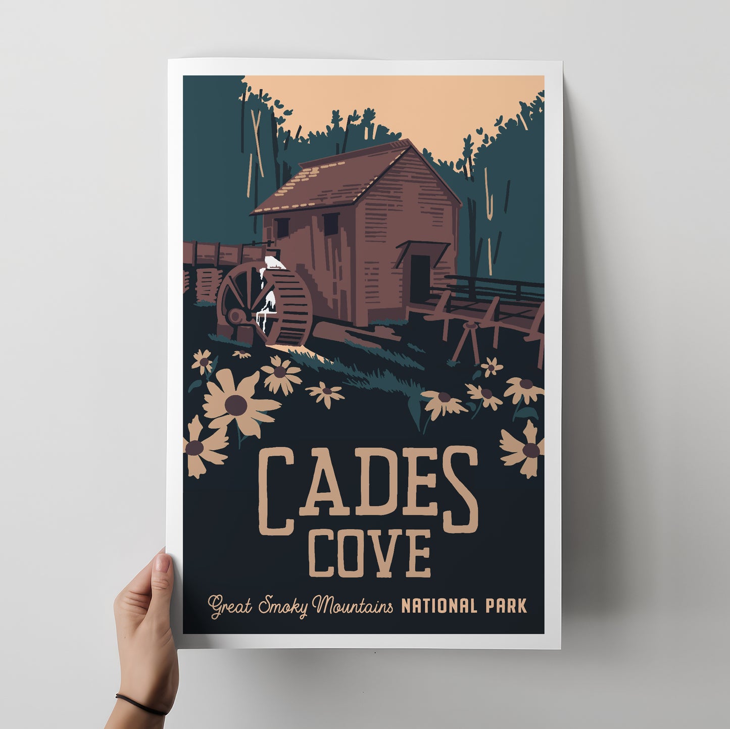 GSMNP Cades Cove Travel Poster