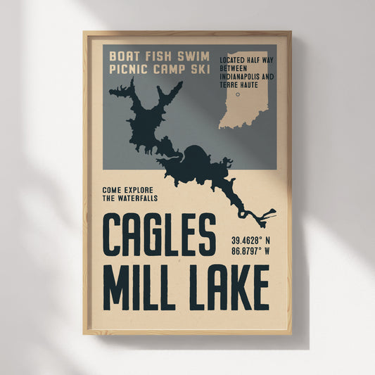 Cagles Mill Lake Travel Poster