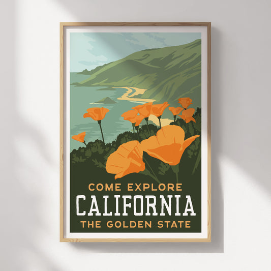 California Poppies Travel Poster