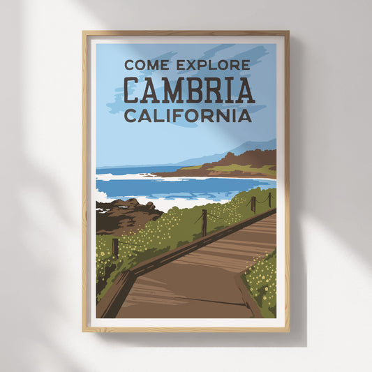 Cambria, California Travel Poster