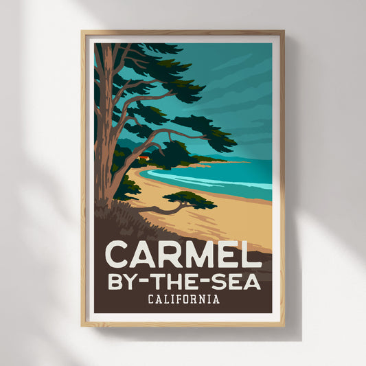 Carmel-by-the-Sea, California Travel Poster