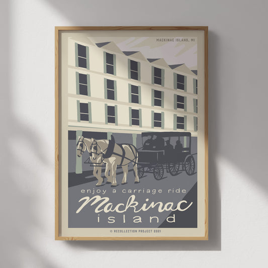 Mackinac Island, Carriage Ride Travel Poster