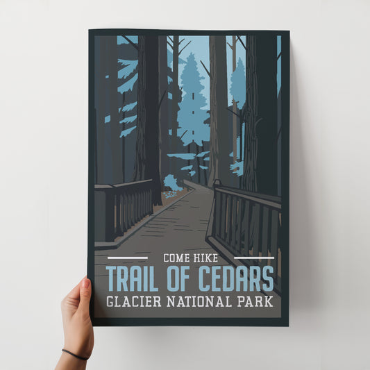 Trail of Cedars Travel Poster
