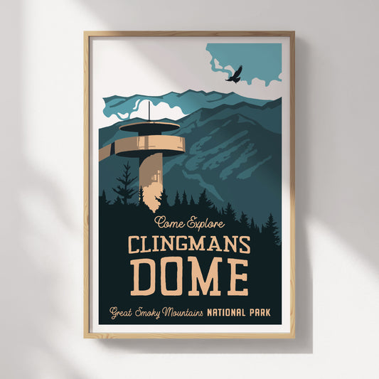 GSMNP Clingmans Dome Travel Poster