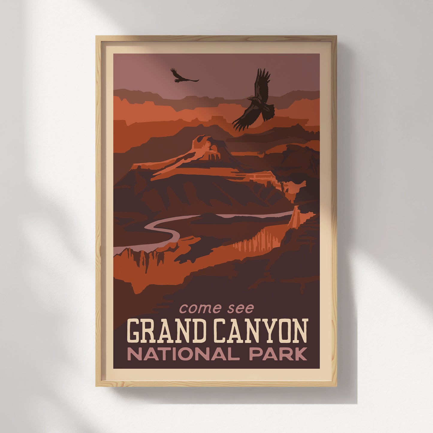 Grand Canyon National Park Condors Travel Poster