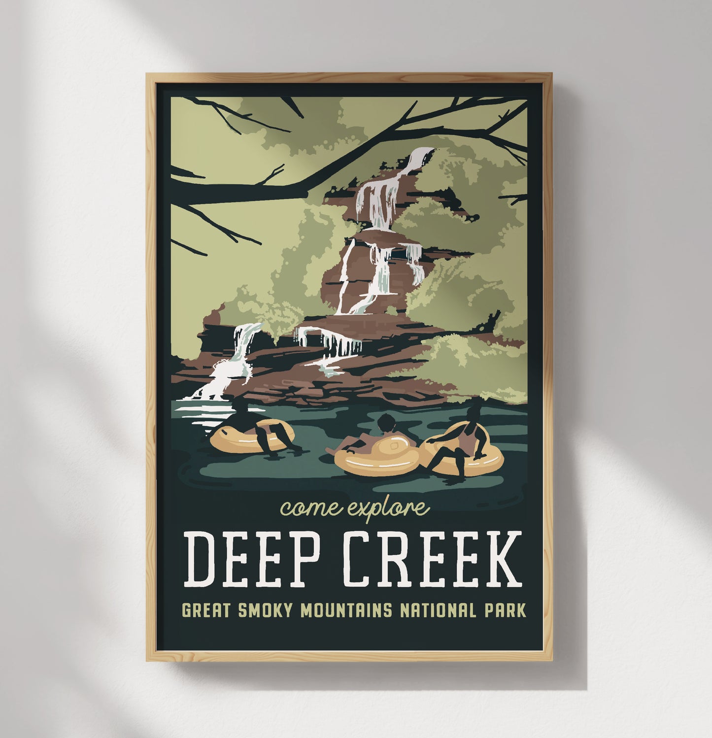 Deep Creek, Bryson City, Tennessee Travel Poster