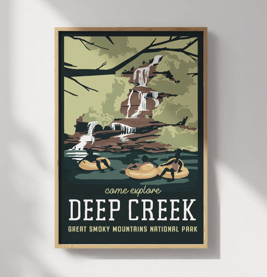 Deep Creek, Bryson City, Tennessee Travel Poster