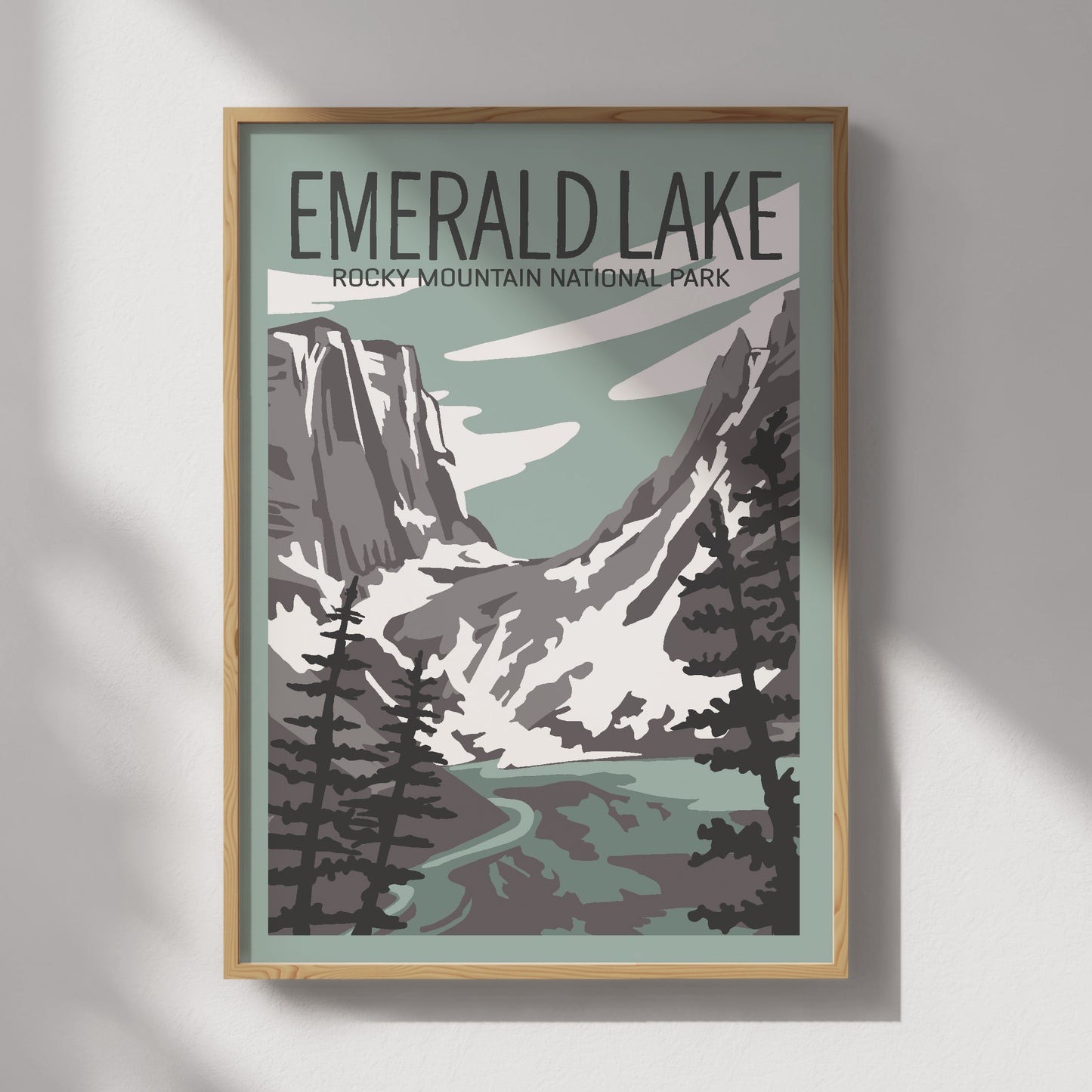 Emerald Lake Travel Poster