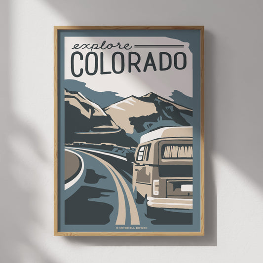 Explore Colorado Travel Poster