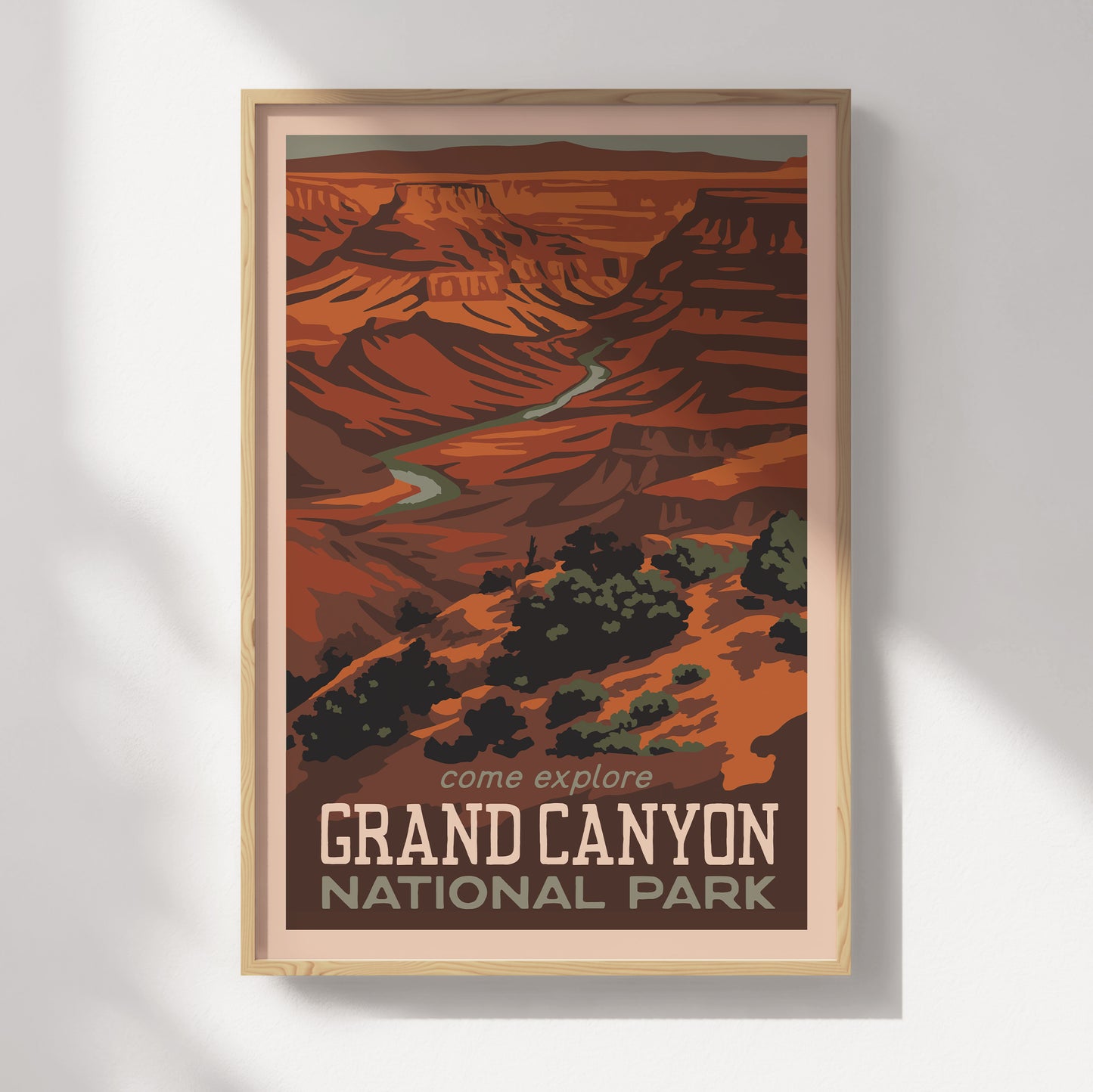 Explore Grand Canyon National Park Travel Poster