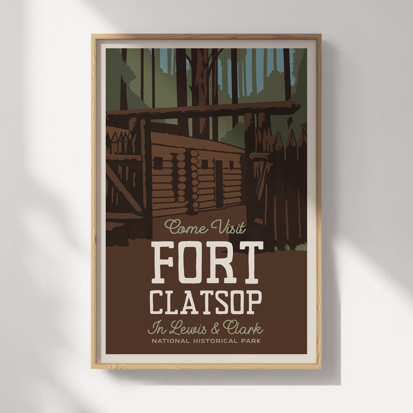 Fort Clatsop, Lewis & Clark National Historical Park Travel Poster