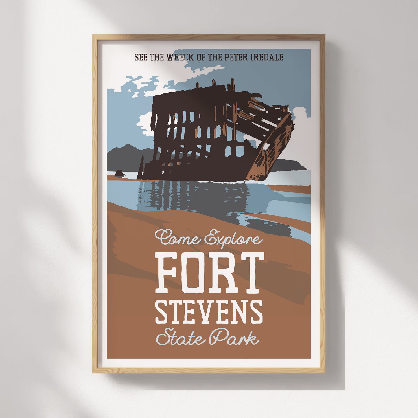 Wreck of Peter Iredale, Fort Stevens State Park Travel Poster