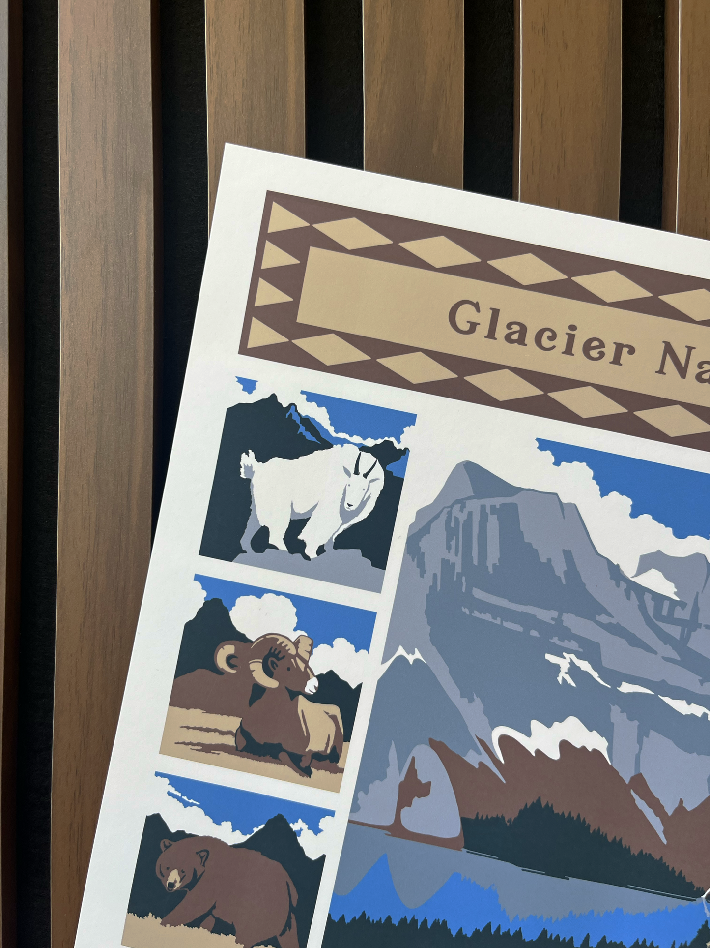 Glacier National Park Travel Poster Print