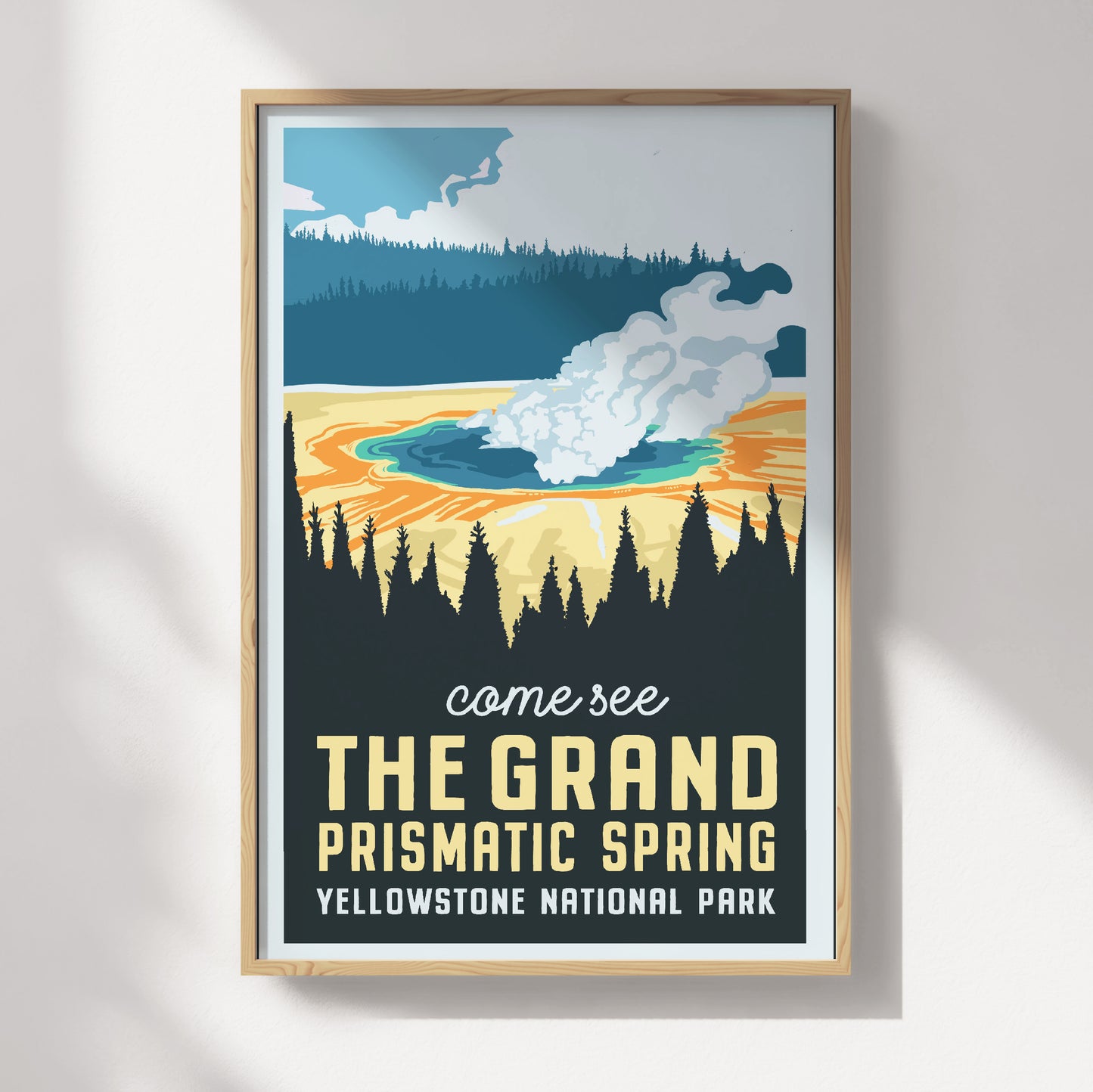 Grand Prismatic Spring Travel Poster