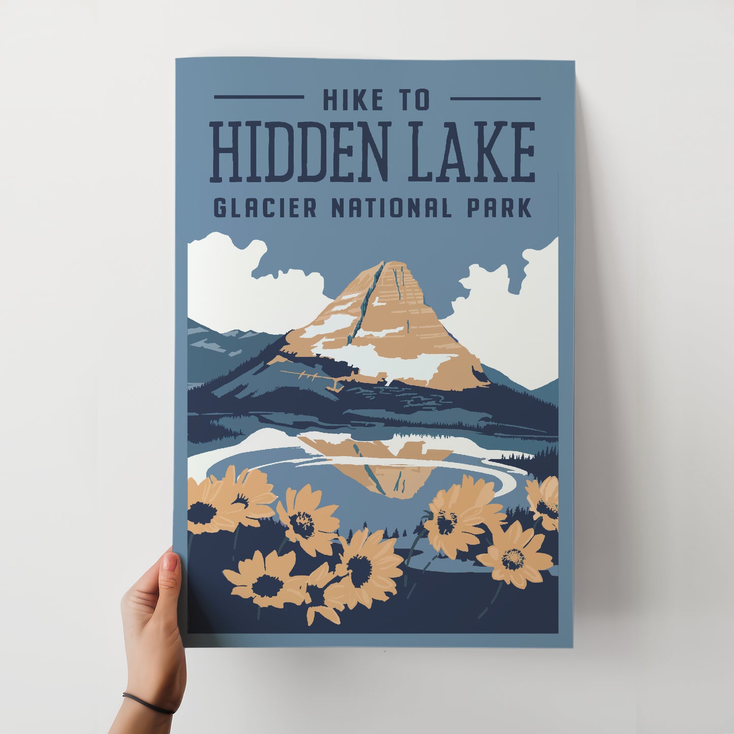 Hidden Lake Travel Poster