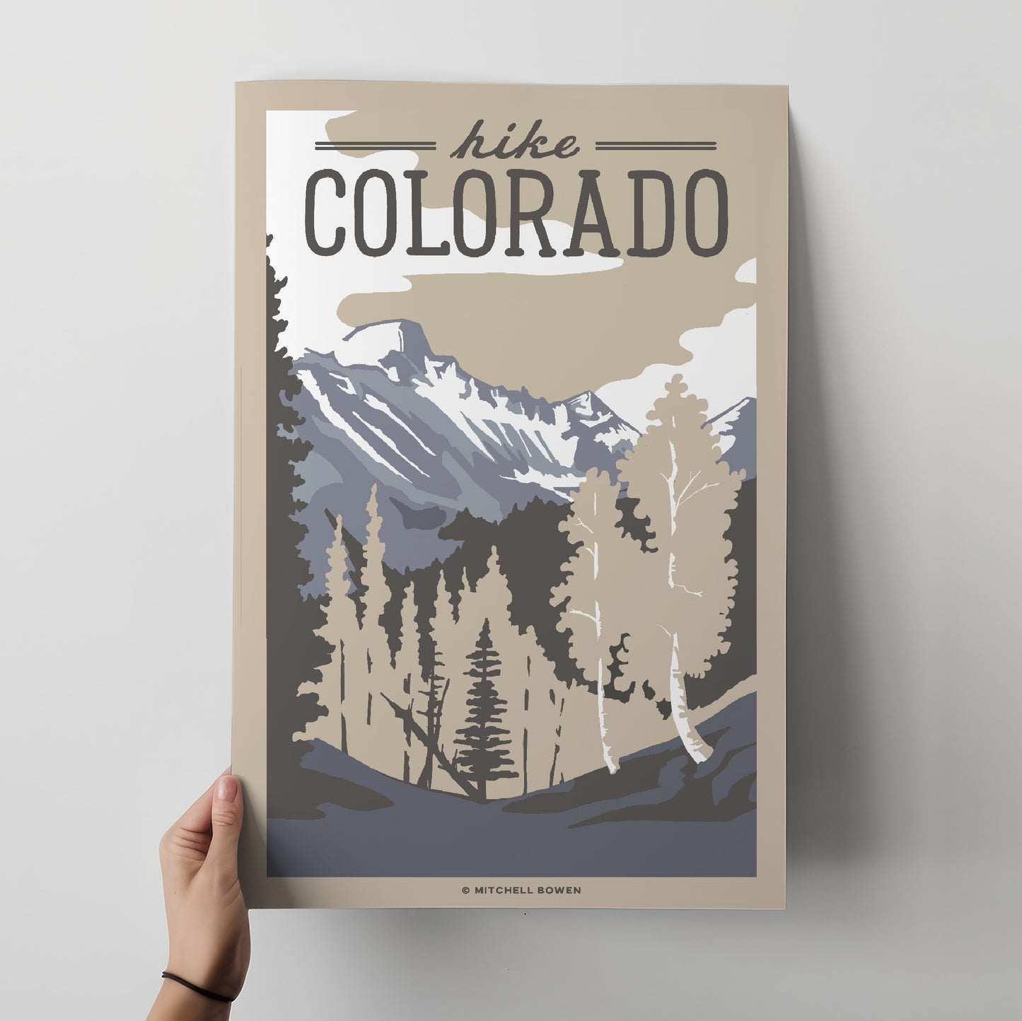 Hike Colorado Travel Poster