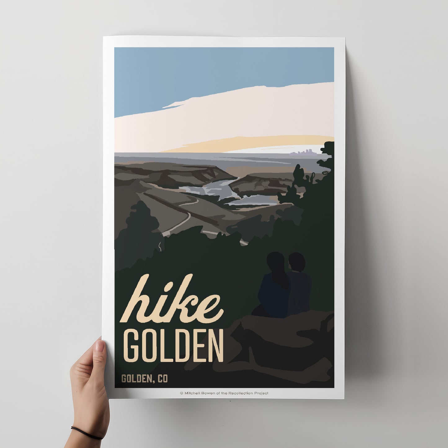 Hike Golden Travel Poster