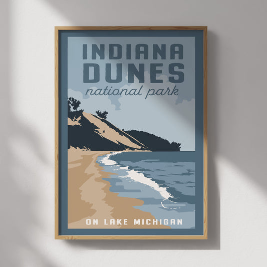 Indiana Dunes Travel Poster