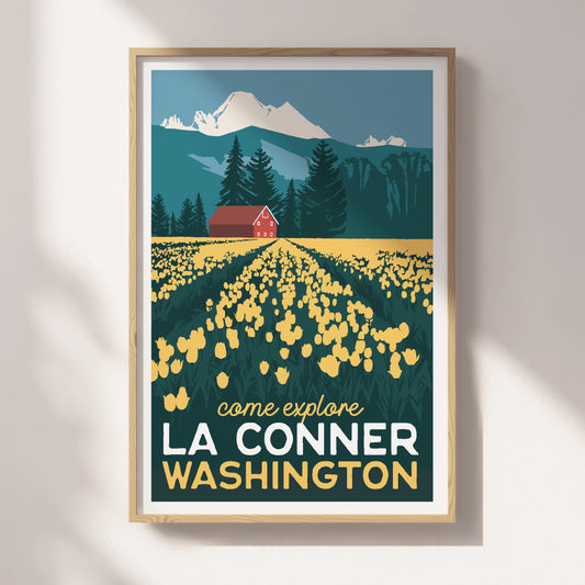 PO La Conner, Washington Travel Poster - Wholesale